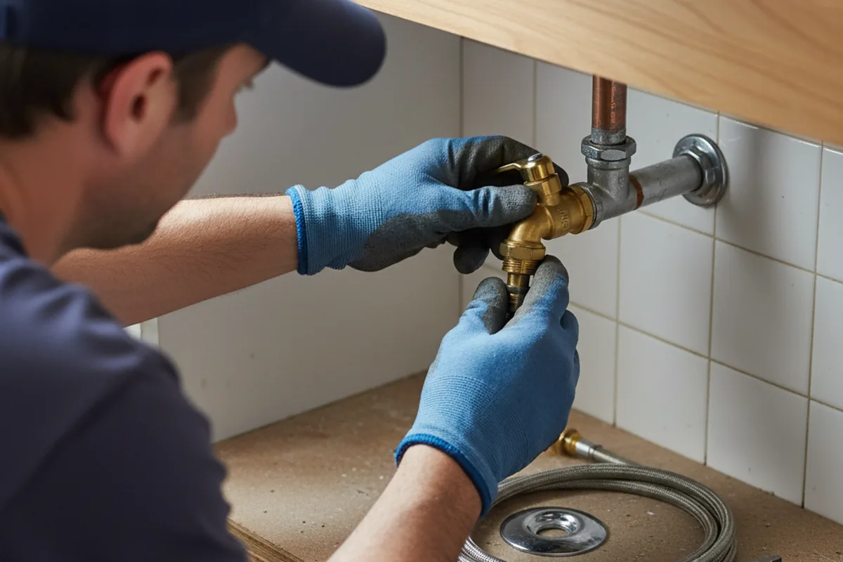 Shutoff valve and fitting work during Well Pump Repair in Miles